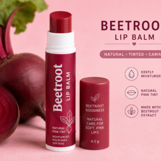 Beetroot lip balm
