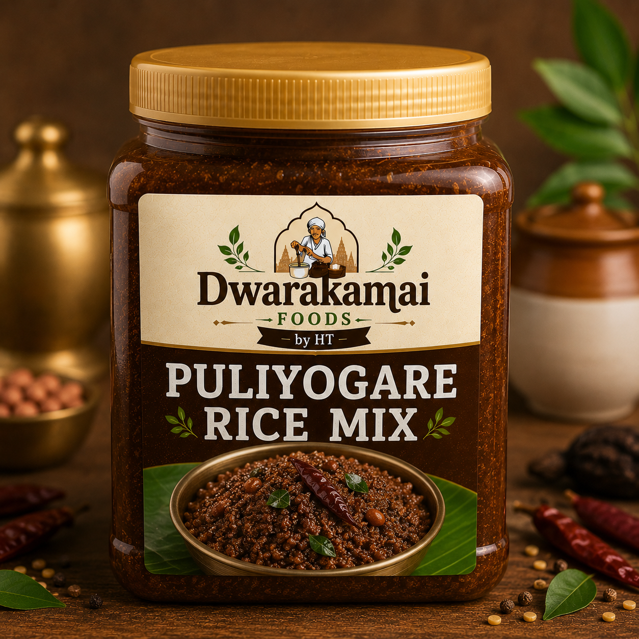 Puliyogare Rice Mix Paste - “Temple-style taste, ready in minutes.”